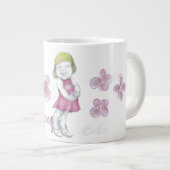 ドレスアップで遊ぶかわいい女の子 ジャンボコーヒーマグカップ (正面右)