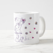 ドレスアップで遊ぶかわいい女の子 ジャンボコーヒーマグカップ (正面右)