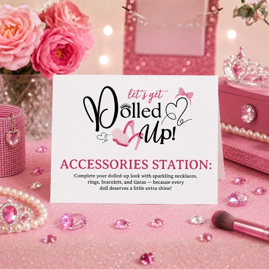 ドレスアップスパパーティーのアクセサリーコーナー折りたたみサイン