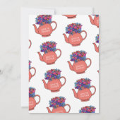 ドレスアップティーパーティーガールズ誕生日招待状 招待状 (裏面)