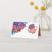 ドレスアップティーパーティーガールズ誕生日 プレイスカード (正面)