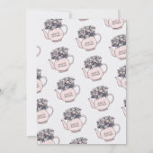 ドレスアップティーパーティーガールズ誕生日 招待状 (裏面)