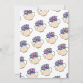 ドレスアップパールティーガールズ誕生日ティーパーティー 招待状 (裏面)