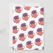 ドレスアップパールティーガールズ誕生日ティーパーティー 招待状 (裏面)