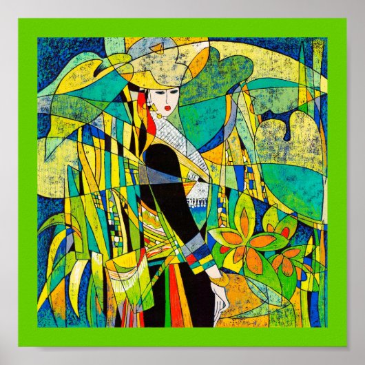 ドレスアップピンハオオリエンタル絵画抽象芸術の芸術 ポスター (正面)