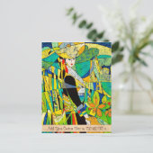 ドレスアップピンハオオリエンタル絵画抽象芸術の芸術 ポストカード (スタンド正面)