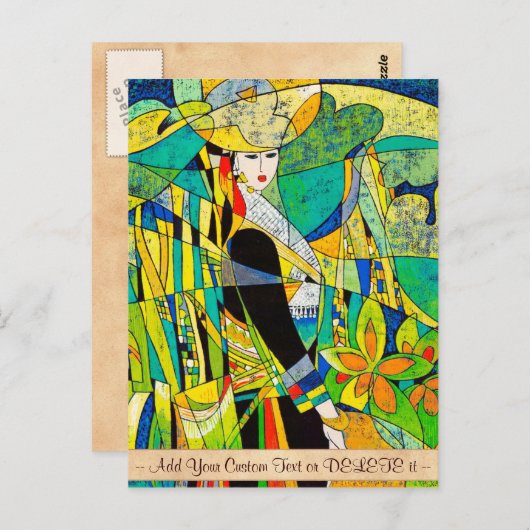 ドレスアップピンハオオリエンタル絵画抽象芸術の芸術 ポストカード (正面/裏面)