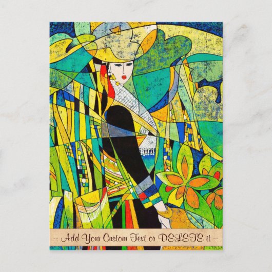 ドレスアップピンハオオリエンタル絵画抽象芸術の芸術 ポストカード (正面)