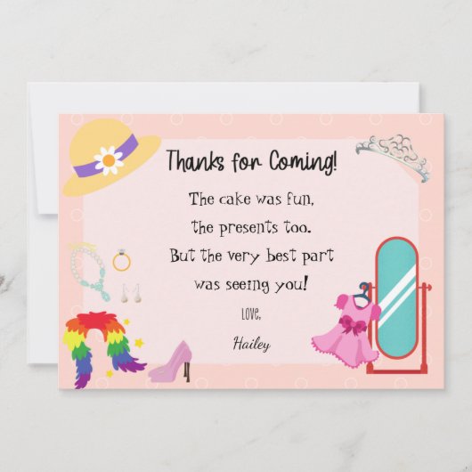 ドレスアップファッションサンキューカード サンキューカード (正面)