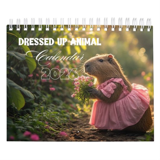 ドレスアップ動物カレンダー2026 カレンダー (カバー)