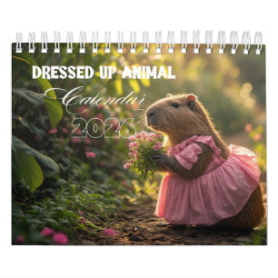 ドレスアップ動物カレンダー2026 カレンダー