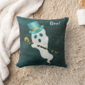 ドレスアップ幽霊インナイトスカイトップハットスカル杖 クッション (ブランケット)