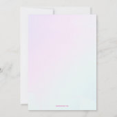 ドレスアップ衣装ガールズプリンセスバースデーパーティー 招待状 (裏面)