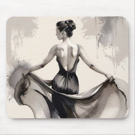 ドレスアートの女性 マウスパッド
