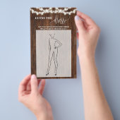 ドレスウェスタンブライダルシャワーゲームカードを推測 チラシ (ハンドル)