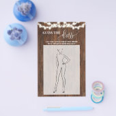 ドレスウェスタンブライダルシャワーゲームカードを推測 チラシ (シングル)