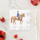 ドレスエレガントセージホースエクエストリアン紙ナプキンス 縁ありカクテルナプキン (インサイチュ)