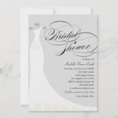 ドレスエレガント|独自の背景色の選択 招待状 (正面)