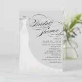 ドレスエレガント|独自の背景色の選択 招待状 (スタンド正面)