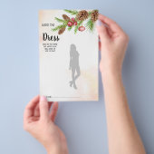 ドレスクリスマスブライダルシャワーゲームカードを推測 チラシ (ハンドル)