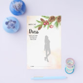 ドレスクリスマスブライダルシャワーゲームカードを推測 チラシ (シングル)