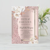 ドレスグリッター紙吹雪秋の花50th 招待状 (スタンド正面)