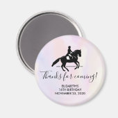 ドレスゲエレガントージライダーオンウォーターカラー誕生日 マグネット (正面/裏面)