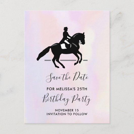 ドレスゲエレガントージライダー水彩保存日 インビテーションポストカード (正面)