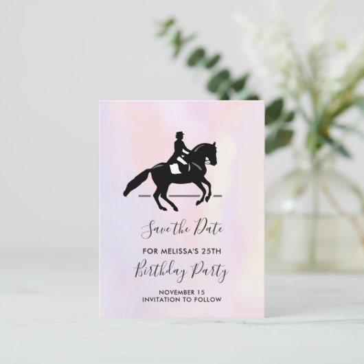 ドレスゲエレガントージライダー水彩保存日 インビテーションポストカード (スタンド正面)