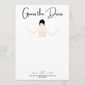 ドレスゲームカードを推測する 招待状 (正面)