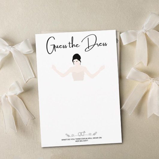 ドレスゲームカードを推測する 招待状