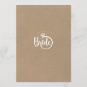 ドレスゲームブライダルシャワーカードをスケッチする 招待状 (裏面)