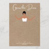 ドレスゲームブライダルシャワーカードをスケッチする 招待状 (正面)