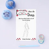 ドレスゲームブライダルシャワーカードラブバードを描画 チラシ (シングル)