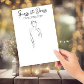 ドレスゲームブライダルシャワーパーティーを描画 招待状