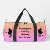 ドレスゲ最高のース踊り乗馬 ダッフルバッグ (裏面)