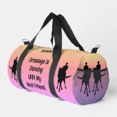 ドレスゲ最高のース踊り乗馬 ダッフルバッグ (右コーナー)