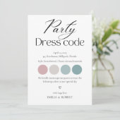 ドレスコードカード、パーティーの衣装を挿入 案内状 (スタンド正面)