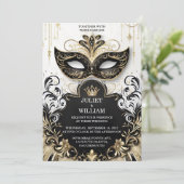 ドレスコードプロムコスチューム仮装ボール結婚ズ 招待状 (スタンド正面)