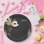 ドレスコードプロムマスカレードボールブライダルシャワー ペーパープレート (パーティー)