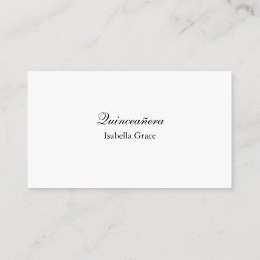 ドレスコーフォーマルドの指示を含むキンセアニラ エンクロージャーカード (裏面)