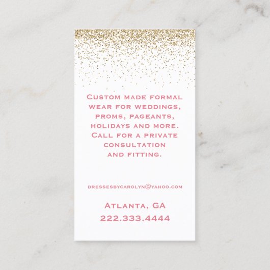 ドレスシファンシーーフェス名刺 名刺 (裏面)