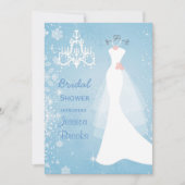 ドレスシャンデ結婚リアブライダルシャワー招待状 招待状 (正面)