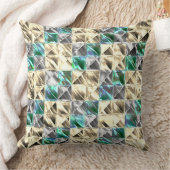 ドレスシーのミント、ベージュと銀のタイルまたは染色 クッション (ブランケット)