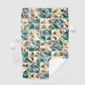 ドレスシーのミント、ベージュと銀のタイルまたは染色 ゴルフタオル (インサイチュ)