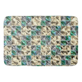 ドレスシーのミント、ベージュと銀のタイルまたは染色 バスマット (正面)