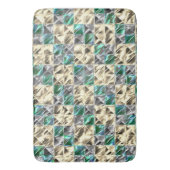 ドレスシーのミント、ベージュと銀のタイルまたは染色 バスマット (正面縦)