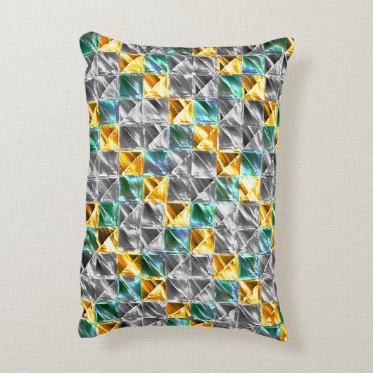 ドレスシーの造幣局、金と銀のタイルまたは染色 アクセントクッション (裏面(縦))