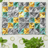 ドレスシーの造幣局、金と銀のタイルまたは染色 キッチンタオル (折り畳み)