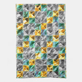 ドレスシーの造幣局、金と銀のタイルまたは染色 キッチンタオル (縦)